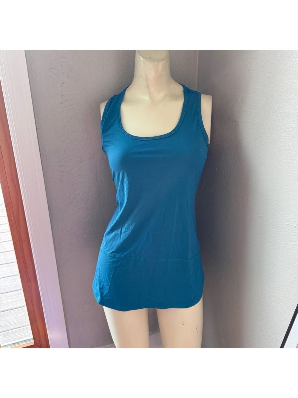 Donajo racer back blue tank top size medium
